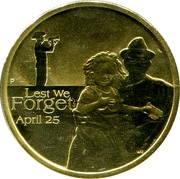 Australia 1 Dollar Lest We Forget 2009 KM# 1497 LEST WE FORGET APRIL 25 P WR coin reverse Australia 1 Dollar Lest We Forget 2009 KM# 1497 LEST WE FORGET APRIL 25 P WR coin reverse