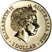 Australia 1 Dollar Lunar Dragon 2012 KM# 1680b ELIZABETH II AUSTRALIA 2012 1 DOLLAR IRB coin obverse Australia 1 Dollar Lunar Dragon 2012 KM# 1680b ELIZABETH II AUSTRALIA 2012 1 DOLLAR IRB coin obverse