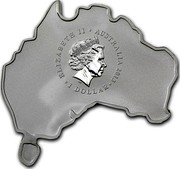 Australia 1 Dollar Platypus (Map Shaped) 2013 KM# 2070 ELIZABETH II AUSTRALIA 2013 1 DOLLAR IRB coin obverse Australia 1 Dollar Platypus (Map Shaped) 2013 KM# 2070 ELIZABETH II AUSTRALIA 2013 1 DOLLAR IRB coin obverse