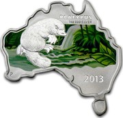 Australia 1 Dollar Platypus (Map Shaped) 2013 KM# 2070 PLATYPUS 1 OZ 999 SILVER 2013 P IJ coin reverse Australia 1 Dollar Platypus (Map Shaped) 2013 KM# 2070 PLATYPUS 1 OZ 999 SILVER 2013 P IJ coin reverse