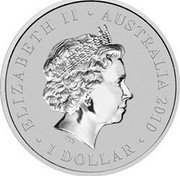 Australia 1 Dollar Shanghai World Expo 2010 KM# 1394 ELIZABETH II AUSTRALIA 2010 1 DOLLAR IRB coin obverse Australia 1 Dollar Shanghai World Expo 2010 KM# 1394 ELIZABETH II AUSTRALIA 2010 1 DOLLAR IRB coin obverse