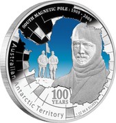 Australia 1 Dollar South Magnetic Pole 2009 KM# 1211 SOUTH MAGNETIC POLE : 1909-2009 AUSTRALIAN ANTARCTIC TERRITORY 100 YEARS 1 OZ 99.9 SILVER P SB coin reverse Australia 1 Dollar South Magnetic Pole 2009 KM# 1211 SOUTH MAGNETIC POLE : 1909-2009 AUSTRALIAN ANTARCTIC TERRITORY 100 YEARS 1 OZ 99.9 SILVER P SB coin reverse