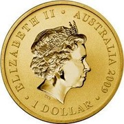 Australia 1 Dollar Space Theme - Craters 2009 KM# 1257 ELIZABETH II AUSTRALIA 2009 1 DOLLAR IRB coin obverse Australia 1 Dollar Space Theme - Craters 2009 KM# 1257 ELIZABETH II AUSTRALIA 2009 1 DOLLAR IRB coin obverse
