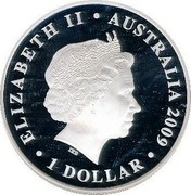 Australia 1 Dollar Swimming Australia Anniversary 2009 KM# 1359 ELIZABETH II AUSTRALIA 2009 1 DOLLAR IRB coin obverse Australia 1 Dollar Swimming Australia Anniversary 2009 KM# 1359 ELIZABETH II AUSTRALIA 2009 1 DOLLAR IRB coin obverse