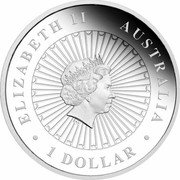 Australia 1 Dollar The Kangaroo 2013 KM# 2043 ELIZABETH II AUSTRALIA 1 DOLLAR IRB coin obverse Australia 1 Dollar The Kangaroo 2013 KM# 2043 ELIZABETH II AUSTRALIA 1 DOLLAR IRB coin obverse