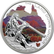 Australia 1 Dollar The Land Down Under. Didgeridoo 2013 KM# 1920 THE LAND DOWN UNDER 1 OZ 999 SILVER P TV coin reverse Australia 1 Dollar The Land Down Under. Didgeridoo 2013 KM# 1920 THE LAND DOWN UNDER 1 OZ 999 SILVER P TV coin reverse