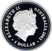 Australia 1 Dollar The Queen's Birthday Parade 2002 KM# 632 ELIZABETH II AUSTRALIA 2002 1 DOLLAR IRB coin obverse Australia 1 Dollar The Queen's Birthday Parade 2002 KM# 632 ELIZABETH II AUSTRALIA 2002 1 DOLLAR IRB coin obverse