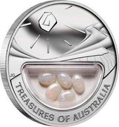 Australia 1 Dollar Treasures of Australia 2008 KM# 1749 TREASURES OF AUSTRALIA JG coin reverse
