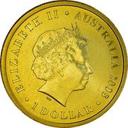 Australia 1 Dollar Whale shark 2008 KM# 1175 ELIZABETH II AUSTRALIA 2008 1 DOLLAR IRB coin obverse Australia 1 Dollar Whale shark 2008 KM# 1175 ELIZABETH II AUSTRALIA 2008 1 DOLLAR IRB coin obverse