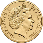 Australia 1 Dollar World War II 2005 KM# 747b ELIZABETH II AUSTRALIA 2005 IRB coin obverse Australia 1 Dollar World War II 2005 KM# 747b ELIZABETH II AUSTRALIA 2005 IRB coin obverse