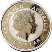 Australia 1 Dollar Year of the Rooster - Colored 2005 P KM# 695c ELIZABETH II AUSTRALIA 1 DOLLAR IRB coin obverse Australia 1 Dollar Year of the Rooster - Colored 2005 P KM# 695c ELIZABETH II AUSTRALIA 1 DOLLAR IRB coin obverse