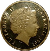 Australia 1 Dollar Year of the Surf Lifesaver 2007 KM# 828 ELIZABETH II AUSTRALIA 2007 IRB coin obverse Australia 1 Dollar Year of the Surf Lifesaver 2007 KM# 828 ELIZABETH II AUSTRALIA 2007 IRB coin obverse