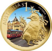 Australia $1 Victoria 2009 KM# 1093 AUSTRALIA $1 VICTORIA P EM coin reverse Australia $1 Victoria 2009 KM# 1093 AUSTRALIA $1 VICTORIA P EM coin reverse