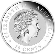 Australia 10 Cents Australian Koala 2012 KM# 1789 ELIZABETH II AUSTRALIA 10 CENTS IRB coin obverse Australia 10 Cents Australian Koala 2012 KM# 1789 ELIZABETH II AUSTRALIA 10 CENTS IRB coin obverse