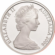 Australia 10 Cents Lyrebird 2006 KM# 65a ELIZABETH II AUSTRALIA 2006 coin obverse Australia 10 Cents Lyrebird 2006 KM# 65a ELIZABETH II AUSTRALIA 2006 coin obverse