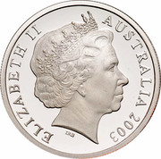 Australia 10 Cents (Lyrebird) KM# 402b ELIZABETH II AUSTRALIA 2003 IRB coin obverse Australia 10 Cents (Lyrebird) KM# 402b ELIZABETH II AUSTRALIA 2003 IRB coin obverse