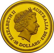 Australia 10 Dollars Bicentenary of the Holey Dollar and Dump 2013 KM# 2027 ELIZABETH II AUSTRALIA 2013 10 DOLLARS IRB coin obverse Australia 10 Dollars Bicentenary of the Holey Dollar and Dump 2013 KM# 2027 ELIZABETH II AUSTRALIA 2013 10 DOLLARS IRB coin obverse