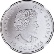 Canada 10 Dollars Panmure Island 2017 Proof ELIZABETH II D ∙ G ∙ REGINA 10 DOLLARS coin obverse Canada 10 Dollars Panmure Island 2017 Proof ELIZABETH II D ∙ G ∙ REGINA 10 DOLLARS coin obverse
