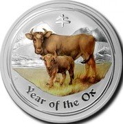 Australia 10 Dollars (Year of the Ox (Colorized)) KM# 1752a YEAR OF THE OX P coin reverse Australia 10 Dollars (Year of the Ox (Colorized)) KM# 1752a YEAR OF THE OX P coin reverse
