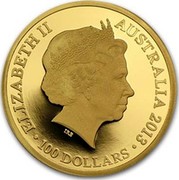 Australia 100 Dollars Kangaroo 20th Anniversary 2013 Proof KM# 2024 ELIZABETH II AUSTRALIA 2013 100 DOLLARS IRB coin obverse Australia 100 Dollars Kangaroo 20th Anniversary 2013 Proof KM# 2024 ELIZABETH II AUSTRALIA 2013 100 DOLLARS IRB coin obverse