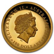 Australia 100 Dollars Koalas on a tree branch 2008 KM# 1875 ELIZABETH II AUSTRALIA 2008 100 DOLLARS IRB coin obverse Australia 100 Dollars Koalas on a tree branch 2008 KM# 1875 ELIZABETH II AUSTRALIA 2008 100 DOLLARS IRB coin obverse