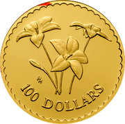 Australia 100 Dollars Royal Blue Bell flowers 2003 KM# 870 100 DOLLARS HH coin reverse Australia 100 Dollars Royal Blue Bell flowers 2003 KM# 870 100 DOLLARS HH coin reverse