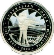 Australia 100 Dollars The Arts - Dancers 2003 Proof KM# 930 AUSTRALIAN KOALA 1 OZ 9995 2003 PLATINUM coin reverse Australia 100 Dollars The Arts - Dancers 2003 Proof KM# 930 AUSTRALIAN KOALA 1 OZ 9995 2003 PLATINUM coin reverse