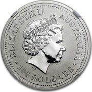 Australia 100 Dollars The Australian Koala 1999 KM# 460 ELIZABETH II AUSTRALIA 100 DOLLARS IRB coin obverse Australia 100 Dollars The Australian Koala 1999 KM# 460 ELIZABETH II AUSTRALIA 100 DOLLARS IRB coin obverse