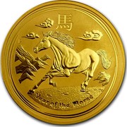 Australia 100 Dollars Year of the Horse 2014 KM# 2105 YEAR OF THE HORSE P TV coin reverse Australia 100 Dollars Year of the Horse 2014 KM# 2105 YEAR OF THE HORSE P TV coin reverse