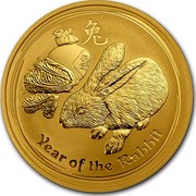Australia 100 Dollars Year of the Rabbit 2011 KM# 1485 YEAR OF THE RABBIT P coin reverse Australia 100 Dollars Year of the Rabbit 2011 KM# 1485 YEAR OF THE RABBIT P coin reverse