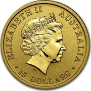 Australia 15 Dollars Australian Kangaroo 2013 KM# 1989 ELIZABETH II AUSTRALIA 15 DOLLARS IRB coin obverse