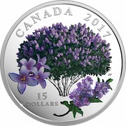 Canada 15 Dollars Celebration of Spring - Lilac Blossoms 2017 Proof CANADA 15 DOLLARS JP coin reverse Canada 15 Dollars Celebration of Spring - Lilac Blossoms 2017 Proof CANADA 15 DOLLARS JP coin reverse