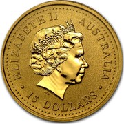 Australia 15 Dollars Lunar Rabbit 1999 KM# 426 ELIZABETH II AUSTRALIA 15 DOLLARS IRB coin obverse Australia 15 Dollars Lunar Rabbit 1999 KM# 426 ELIZABETH II AUSTRALIA 15 DOLLARS IRB coin obverse