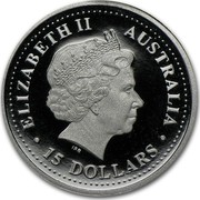 Australia 15 Dollars Single koala on branch 2004 Proof KM# 931 ELIZABETH II AUSTRALIA 15 DOLLARS coin obverse Australia 15 Dollars Single koala on branch 2004 Proof KM# 931 ELIZABETH II AUSTRALIA 15 DOLLARS coin obverse