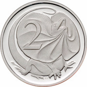 Australia 2 Cents Frilled-Neck Lizard 2006 KM# 63a 2 SD coin reverse Australia 2 Cents Frilled-Neck Lizard 2006 KM# 63a 2 SD coin reverse