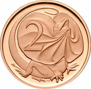 Australia 2 Cents (Frilled-Neck Lizard) KM# 768 2 SD coin reverse Australia 2 Cents (Frilled-Neck Lizard) KM# 768 2 SD coin reverse