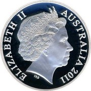 Australia 2 Dollars HMAS Hobart II 2011 KM# 1629 ELIZABETH II AUSTRALIA 2011 IRB coin obverse Australia 2 Dollars HMAS Hobart II 2011 KM# 1629 ELIZABETH II AUSTRALIA 2011 IRB coin obverse