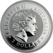 Australia 2 Dollars Lunar Dog 2006 KM# 1884 ELIZABETH II AUSTRALIA 2 DOLLARS IRB coin obverse Australia 2 Dollars Lunar Dog 2006 KM# 1884 ELIZABETH II AUSTRALIA 2 DOLLARS IRB coin obverse