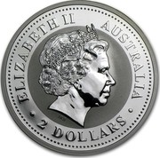 Australia 2 Dollars Lunar Rabbit 1999 KM# 503 ELIZABETH II AUSTRALIA 2 DOLLARS IRB coin obverse Australia 2 Dollars Lunar Rabbit 1999 KM# 503 ELIZABETH II AUSTRALIA 2 DOLLARS IRB coin obverse