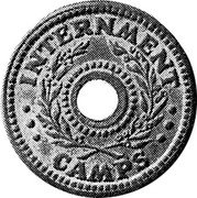 Australia Two Shillings ND(1943) KM# Tn4.1 Token coinage INTERNMENT CAMPS coin obverse Australia Two Shillings ND(1943) KM# Tn4.1 Token coinage INTERNMENT CAMPS coin obverse