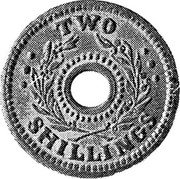 Australia Two Shillings ND(1943) KM# Tn4.1 Token coinage TWO SHILLINGS coin reverse Australia Two Shillings ND(1943) KM# Tn4.1 Token coinage TWO SHILLINGS coin reverse