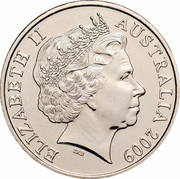 Australia 20 Cents Australia Remembers - Australian Service Nurses 2009 KM# 1433 ELIZABETH II AUSTRALIA 2009 IRB coin obverse Australia 20 Cents Australia Remembers - Australian Service Nurses 2009 KM# 1433 ELIZABETH II AUSTRALIA 2009 IRB coin obverse