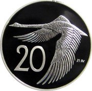Australia 20 Cents Black Swan in Flight 2009 P Proof KM# 1253 20 coin reverse Australia 20 Cents Black Swan in Flight 2009 P Proof KM# 1253 20 coin reverse