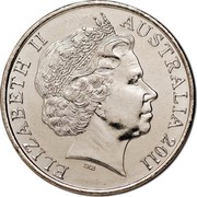 Australia 20 Cents International Women's Day 2011 KM# 1642 ELIZABETH II AUSTRALIA 2011 IRB coin obverse Australia 20 Cents International Women's Day 2011 KM# 1642 ELIZABETH II AUSTRALIA 2011 IRB coin obverse