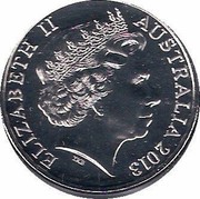 Australia 20 Cents Platypus (Colorized) 2013 KM# 403c ELIZABETH II AUSTRALIA 2013 IRB coin obverse Australia 20 Cents Platypus (Colorized) 2013 KM# 403c ELIZABETH II AUSTRALIA 2013 IRB coin obverse
