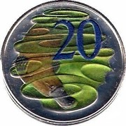 Australia 20 Cents Platypus (Colorized) 2013 KM# 403c 20 SD coin reverse Australia 20 Cents Platypus (Colorized) 2013 KM# 403c 20 SD coin reverse