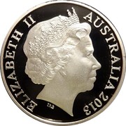 Australia 20 Cents Platypus (Gilded) 2013 KM# 403D ELIZABETH II AUSTRALIA 2013 IRB coin obverse Australia 20 Cents Platypus (Gilded) 2013 KM# 403D ELIZABETH II AUSTRALIA 2013 IRB coin obverse