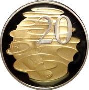 Australia 20 Cents Platypus (Gilded) 2013 KM# 403D 20 SD coin reverse Australia 20 Cents Platypus (Gilded) 2013 KM# 403D 20 SD coin reverse