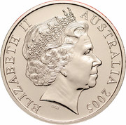 Australia 20 Cents (World War II - Coming Home) KM# 745 ELIZABETH II AUSTRALIA 2005 IRB coin obverse Australia 20 Cents (World War II - Coming Home) KM# 745 ELIZABETH II AUSTRALIA 2005 IRB coin obverse
