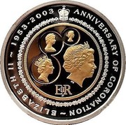 Australia 20 Dollars Golden Jubilee Coronation 2003 KM# 687 ANNIVERSARY OF CORONATION ~ ELIZABETH II ~ 1953 - 2003 coin reverse Australia 20 Dollars Golden Jubilee Coronation 2003 KM# 687 ANNIVERSARY OF CORONATION ~ ELIZABETH II ~ 1953 - 2003 coin reverse